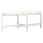 vidaXL Table basse Blanc 118x63x45 cm Bois massif de pin