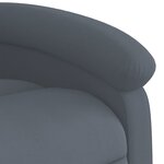 vidaXL Fauteuil inclinable en velours gris foncé