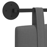 vidaXL Tête de lit suspendue Gris foncé Tissu