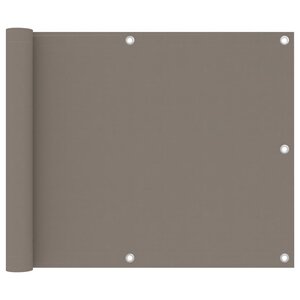 vidaXL Écran de balcon Taupe 75x500 cm Tissu Oxford