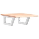 vidaXL Étagère de vasque murale acier et bois de chêne massif