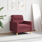 vidaXL Fauteuil Rouge bordeaux 60 cm Tissu