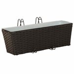 vidaXL Garde-Corps 2 Pièces Noir 50 x 17 x 17 cm Métал