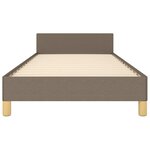 vidaXL Cadre de lit avec tête de lit sans matelas taupe 80x200cm tissu