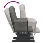 vidaXL Chaise berçante avec repose-pied Gris foncé Tissu