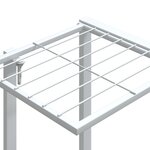 vidaXL Jardinière avec roues 94 5x24 5x91 5 cm Blanc Fer