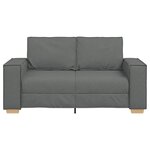 vidaXL Canapé 2 places Gris foncé 120 cm Tissu