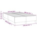 vidaXL Cadre de lit Blanc 120x200 cm Similicuir