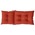 vidaXL Coussins de chaise à dossier haut lot de 4 rouge mélangé tissu