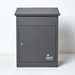 Boîte à colis moyenne 1 porte Gris foncé à accès frontal Acier galvanisé SMART PARCEL BOX®