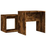 vidaXL Tables basses gigognes 2 Pièces chêne fumé bois d'ingénierie
