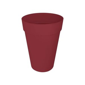 Pot de fleur Loft Urban Rond - Haut 35 - Rouge Ø 33.5 x hauteur 45 cm - Extérieur 100 recyclé