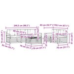vidaXL Ensemble de canapés d'extérieur 6 pc Blanc et Beige