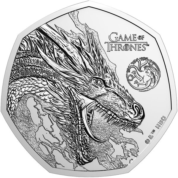 Monnaie FIRE Game of Thrones Cupronickel 50 Pence United Kingdom 2026 (PRÉCOMMANDE)