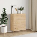 vidaXL Buffet chêne sonoma 69 5x34x90 cm bois d'ingénierie