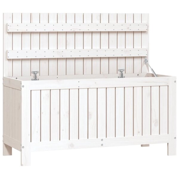 vidaXL Boîte de rangement de jardin Blanc 108x42 5x54 cm Bois de pin