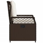 vidaXL Chaises inclinables de jardin lot de 2 marron résine tressée