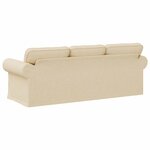 vidaXL Canapé Crème 215 x 82 x 80 cm tissu