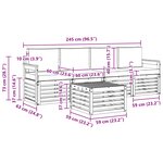 vidaXL Ensemble de canapés d'extérieur 5 Pièces Blanc et anthracite