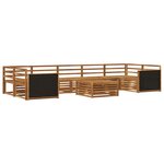 vidaXL Ensemble de canapés d'extérieur 8 Pièces Naturel