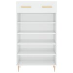 vidaXL Armoire à chaussure Blanc brillant 60x35x105 cm Bois ingénierie