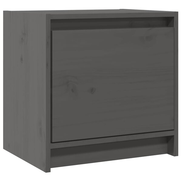 vidaXL Table de chevet Gris 40x30 5x40 cm Bois de pin massif
