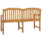 vidaXL Banc en Bois Sculpté en Rose 155 x 60 x 94 cm Naturel