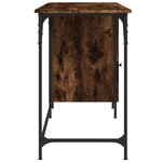 Bureau table poste de travail meuble d'ordinateur informatique étude d'ordinateur chêne fumé 131 x 48 x 75 cm bois d’ingénierie brun 02_0023726
