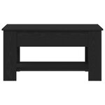 Table basse en chêne noir - 101x49x52 cm en bois d'ingénierie