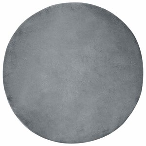 vidaXL Tapis en Fourrure Synthétique de Lapin Anthracite Ø 160 cm