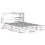 vidaXL Cadre de lit sans matelas blanc 120x200 cm bois de pin massif