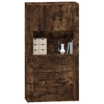 vidaXL Buffet haut Chêne fumé Bois d'ingénierie