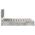vidaXL Lit de Rangement Gris béton 150 x 200 cm Bois d'ingénierie