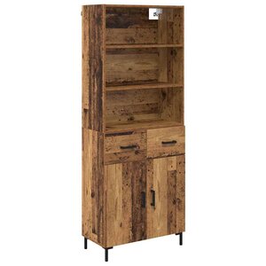 vidaXL Haut Armoire Bois ancien 69 5 x 34 x 180 cm Bois d'ingénierie