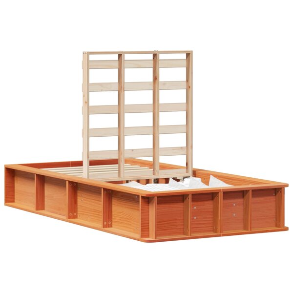 vidaXL Cadre de lit Cire marron 80 x 200 cm Bois de pin massif