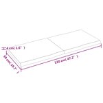 vidaXL Dessus de table bois massif traité bordure assortie