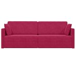 vidaXL Canapé-lit au sol Bordeaux 213 x 70 x 77 cm Velours