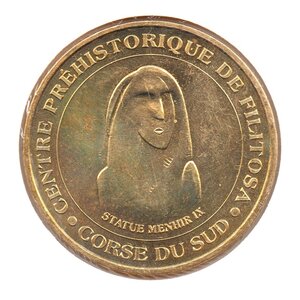 Mini médaille monnaie de paris 2007 - centre préhistorique de filitosa (statue menhir ix)
