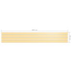 vidaXL Écran de balcon Blanc et jaune 90x600 cm Tissu Oxford