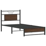 vidaXL Cadre de lit sans matelas chêne marron 90x190cm bois ingénierie