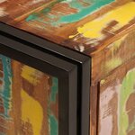 vidaXL Meuble sous-vasque de salle de bain Bois récupéré massif  fer