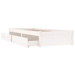 vidaXL Cadre de lit sans matelas avec tiroirs blanc 100x200 cm