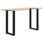 vidaXL Pieds de table de bar en U  2 pièces  noir  50 x 90-91 cm  acier
