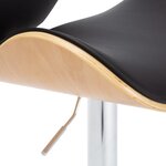 vidaXL Tabouret de bar Noir Similicuir