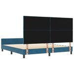 vidaXL Cadre de lit avec tête de lit Bleu foncé 180 x 200 cm Velours