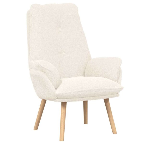 vidaXL fauteuil Crème 69 x 74 x 93 cm Tissu Sherpa