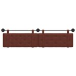 vidaXL Tête de lit suspendue Brun Brillant PU antique