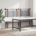 vidaXL Tête de lit suspendue Gris clair PU antique