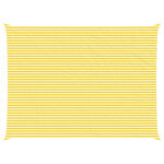 vidaXL Voile d'ombre Jaune et blanc 8 x 6 m 100   polyester Oxford