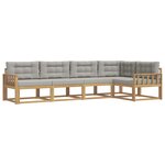 vidaXL Ensemble de canapés d'extérieur 4 Pièces Blanc et gris clair
